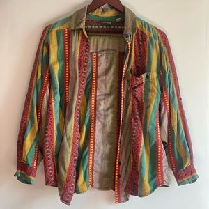 Multicolored Vintage Cabin Creek Denim button down shirt. -L